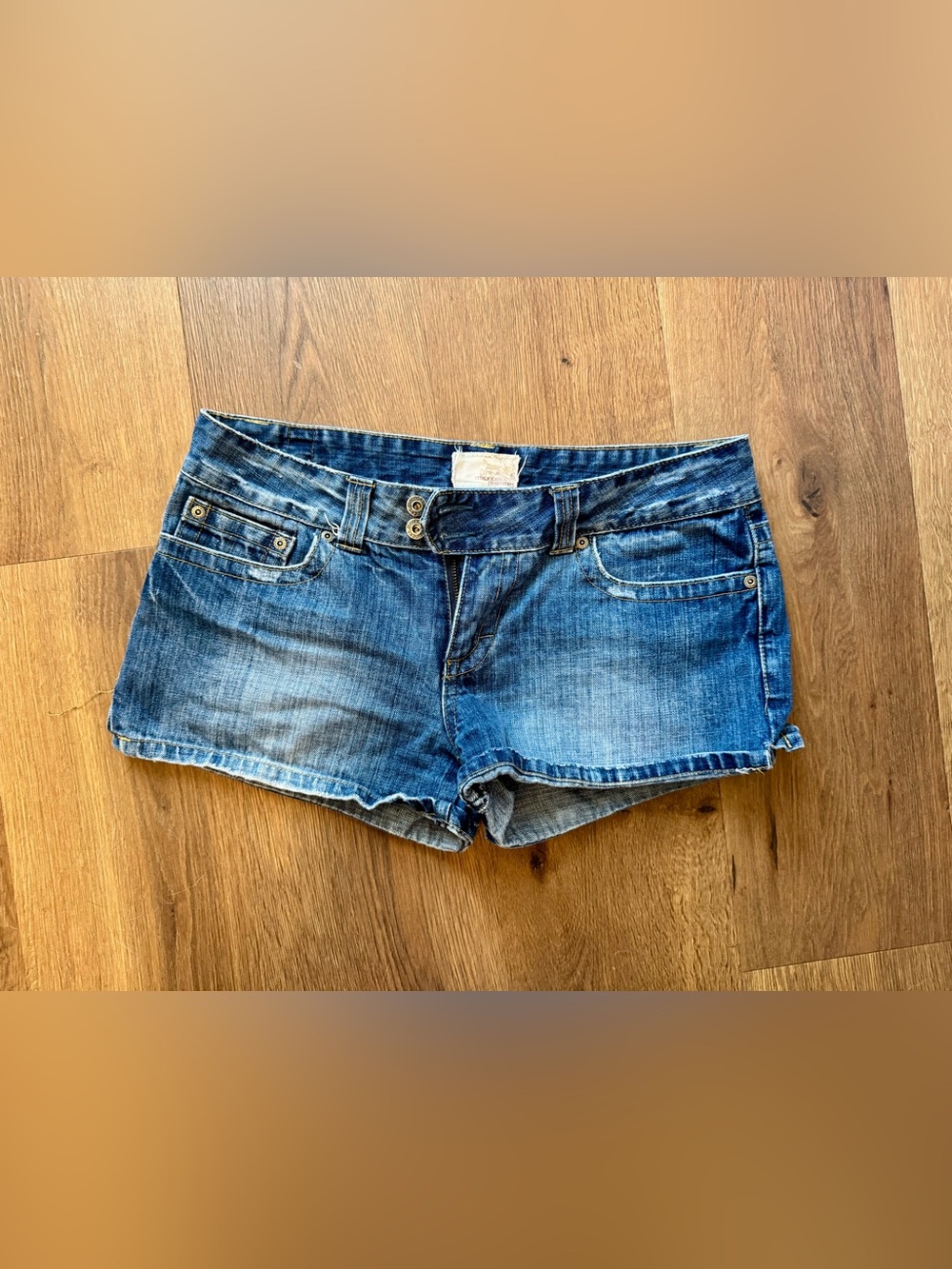 Maurices Faded Blue Low-Rise Denim Shorts